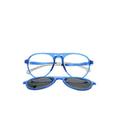 HARINA Kids - HT19972 Transparent Blue and White CLIP-ON